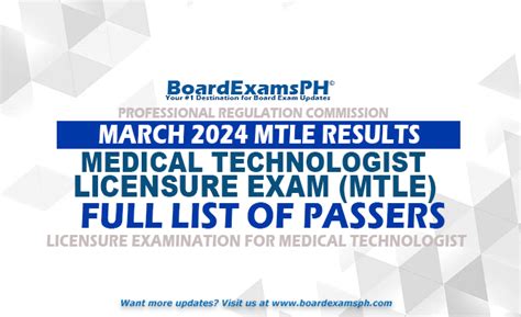 2024 march mtle|March 2024 Medical Technologists Licensure Examination .